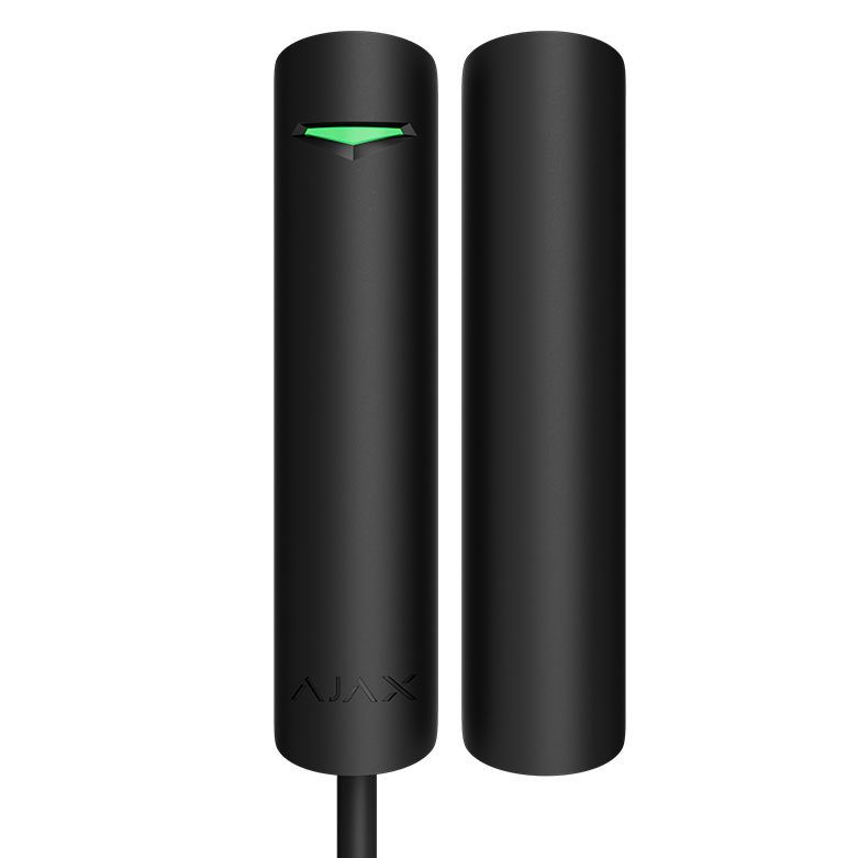 Ajax DoorProtect Plus Fibra Black Wired Magnetic Contact